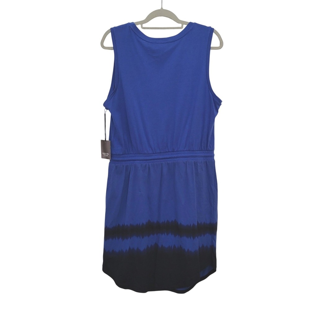 New Simply Vera Wang Tank Dress Women's Size L Blue String Waist Cotton Modal - Picture 7 of 8